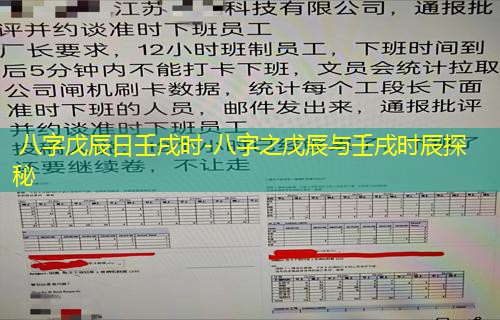  八字戊辰日壬戌时-八字之戊辰与壬戌时辰探秘