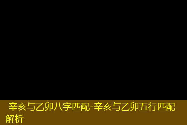  辛亥与乙卯八字匹配-辛亥与乙卯五行匹配解析