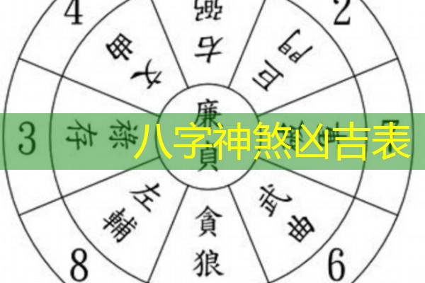  八字神煞凶吉表