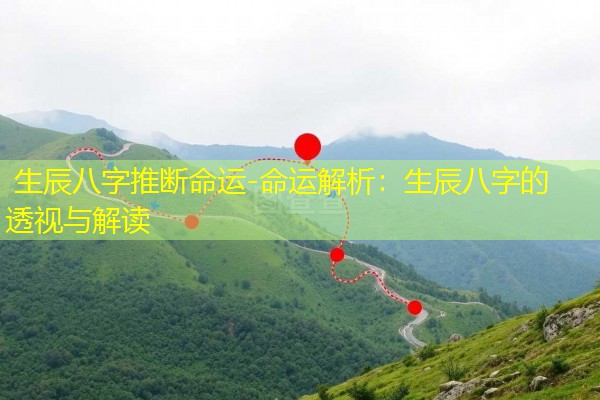  生辰八字推断命运-命运解析：生辰八字的透视与解读