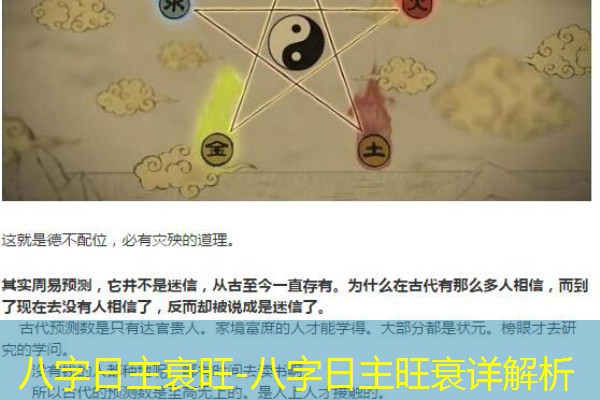  八字日主衰旺-八字日主旺衰详解析
