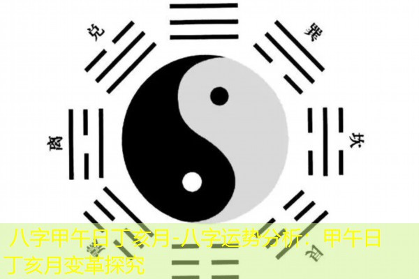  八字甲午日丁亥月-八字运势分析：甲午日丁亥月变革探究