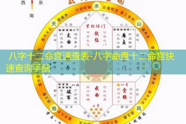  八字十二命宫速查表-八字命盘十二命宫快速查询手册
