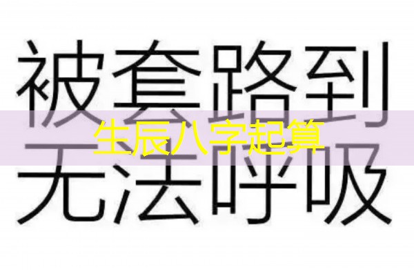  生辰八字起算