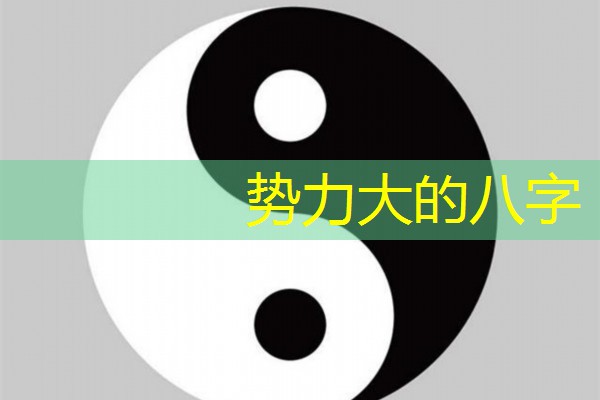  势力大的八字