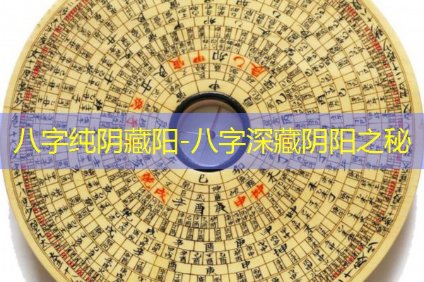  八字纯阴藏阳-八字深藏阴阳之秘
