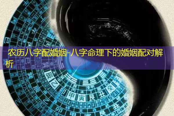  农历八字配婚姻-八字命理下的婚姻配对解析