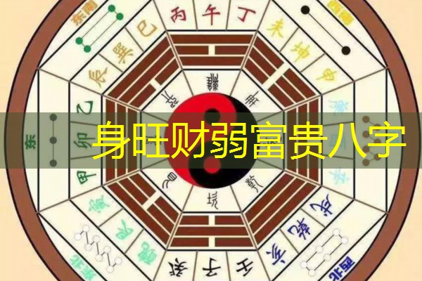  身旺财弱富贵八字