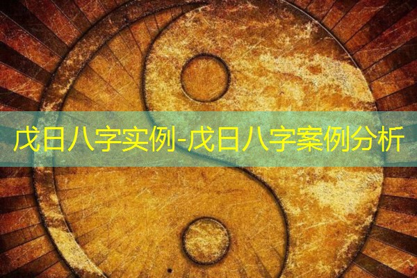  戊日八字实例-戊日八字案例分析