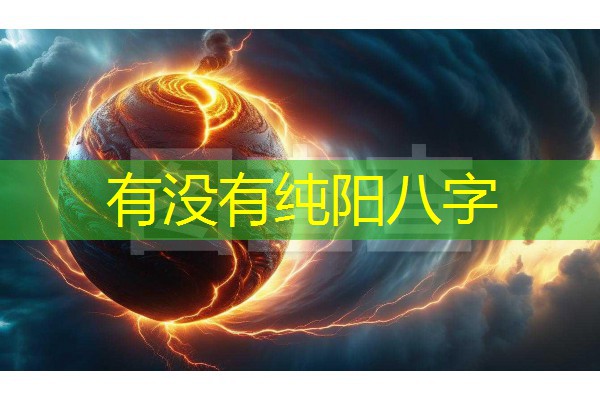  有没有纯阳八字
