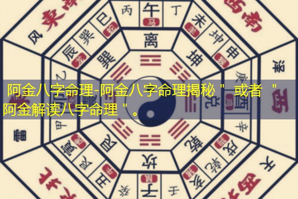  阿金八字命理-阿金八字命理揭秘＂ 或者 ＂阿金解读八字命理＂。