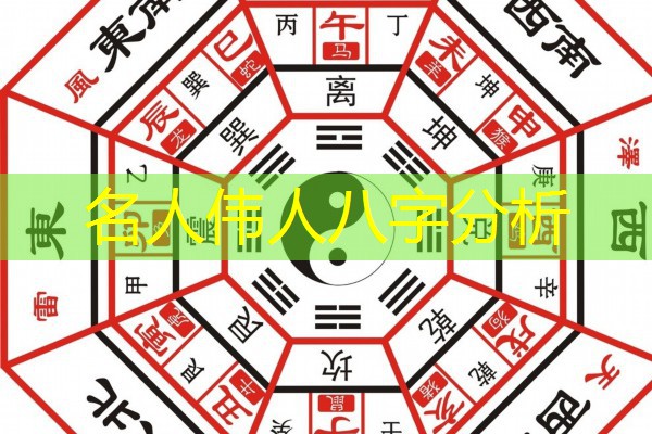  名人伟人八字分析