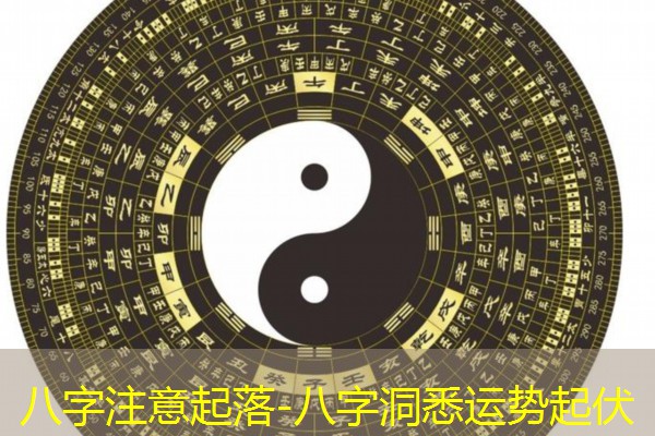  八字注意起落-八字洞悉运势起伏