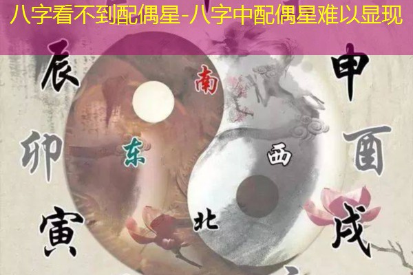  八字看不到配偶星-八字中配偶星难以显现