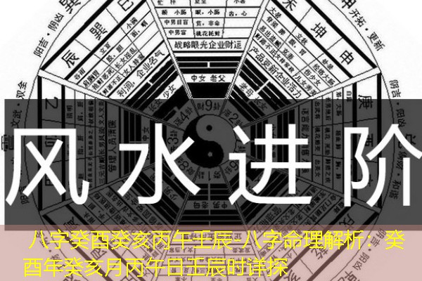 八字癸酉癸亥丙午壬辰-八字命理解析：癸酉年癸亥月丙午日壬辰时详探