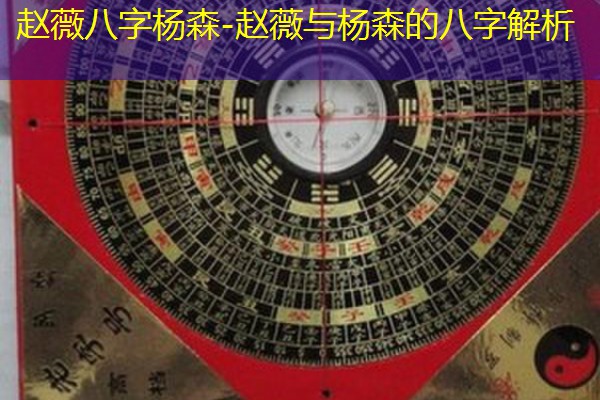  赵薇八字杨森-赵薇与杨森的八字解析