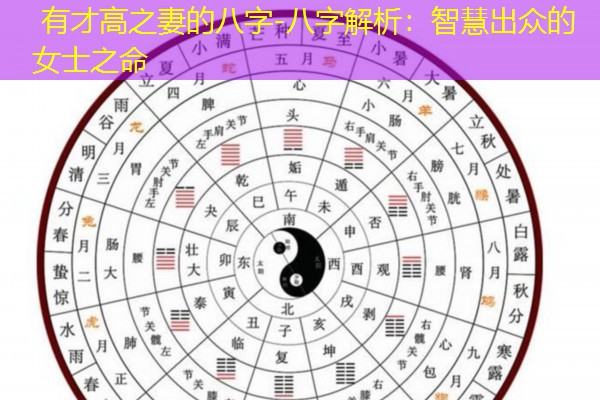  有才高之妻的八字-八字解析：智慧出众的女士之命