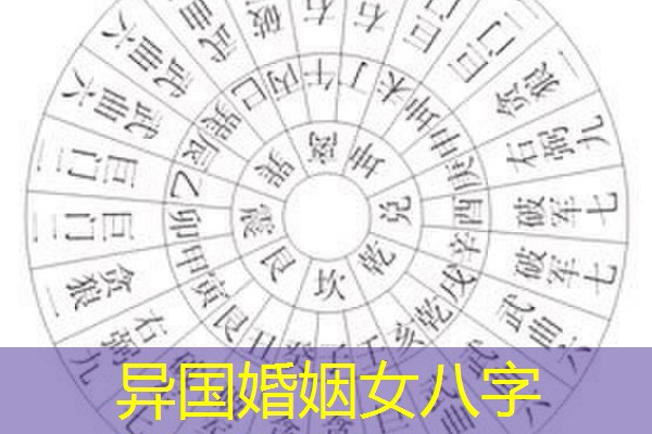  异国婚姻女八字