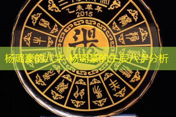  杨璐豪的八字-杨璐豪的生辰八字分析