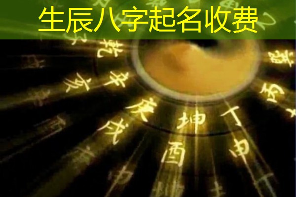  生辰八字起名收费
