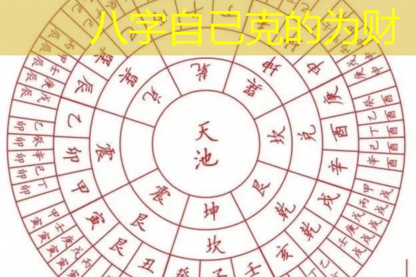  八字自己克的为财