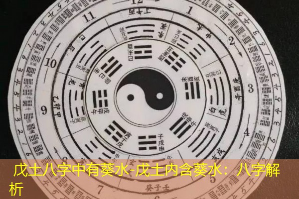  戊土八字中有葵水-戊土内含葵水：八字解析